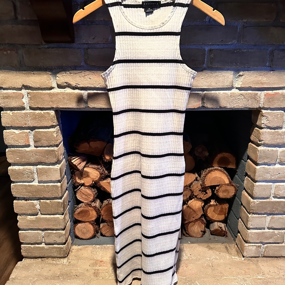 Sanctuary Striped Sleeveless Midi Dress